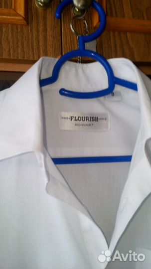 Школьная белая рубашка