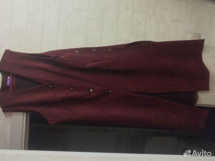 Жилет замшевый,удлиненный62р