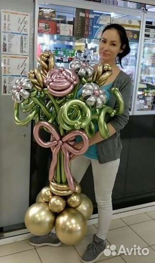Цветы из шаров, букеты из шаров