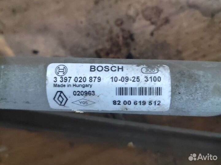 Трапеция дворников с моторчиком рено Логан