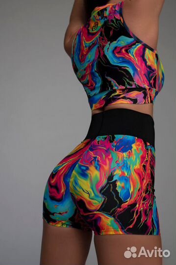 Шорты с поясом корсаж Galaxy Mansen, черный