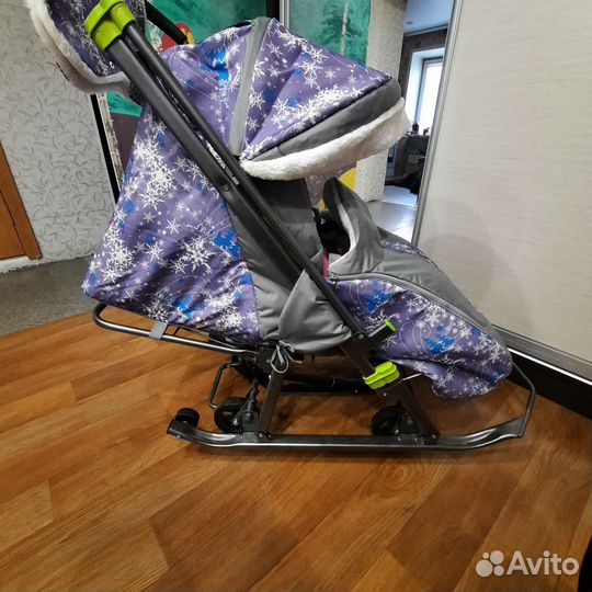 Детские зимние санки коляска