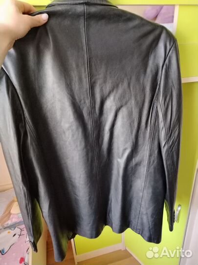 Кожаный пиджак мужской