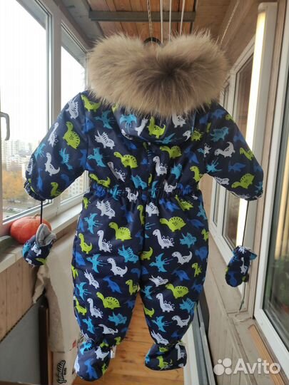 Зимний комбинезон 80 86 для мальчика новый