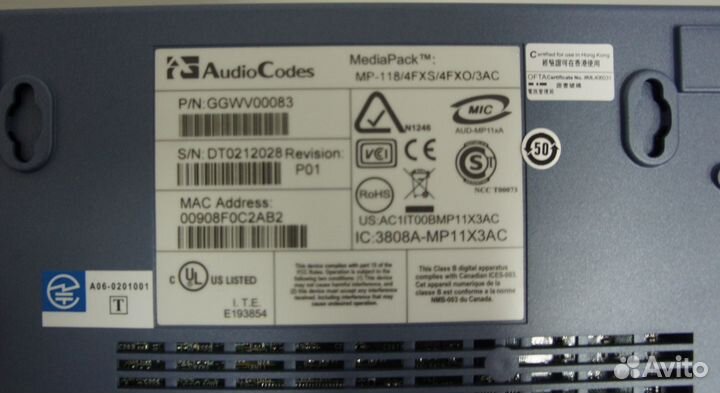 Voip шлюз Audio Codes MP-118 в идеале