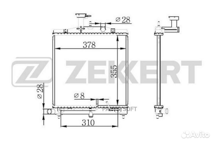 Радиатор охлаждения Киа Пиканто 08