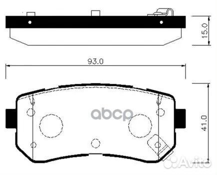 Колодки тормозные hyundai/KIA ceed/IX35 07- зад