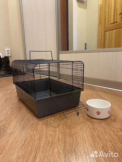 Клетка для грызунов + миска