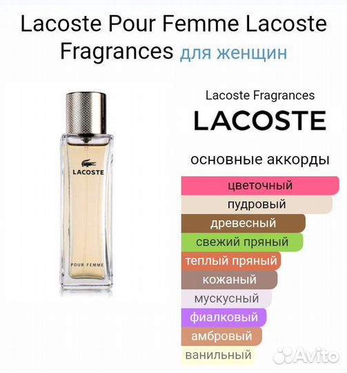 Lacoste Pour Femme Духи тестер 40 мл