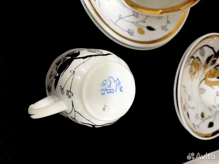 Кофейный сервиз «Золотая Роза»