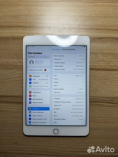 iPad Mini 4 128Gb+Cellular 88%Акб (300+Отзывов)
