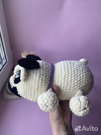 Мопс игрушка ручной работы