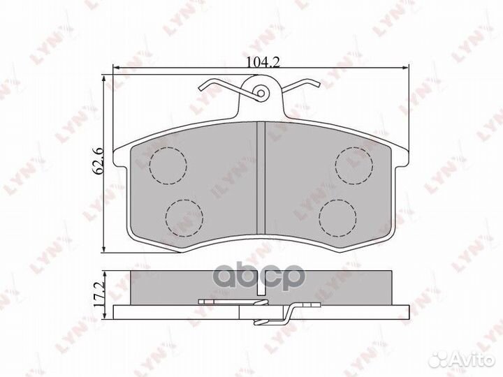 Колодки тормозные дисковые BD4605 lynxauto