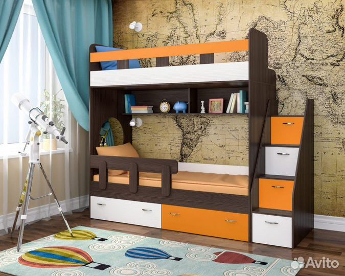 Двухъярусная кровать Юниор 1 для детей