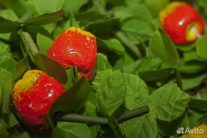 Гирлянда ёлочная с папье-маше 3 метра. Винтаж