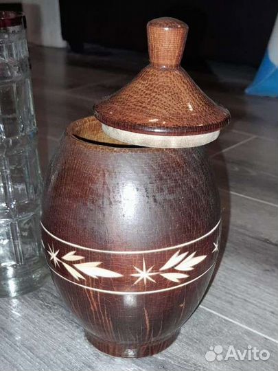 Горшочек деревянный хохлома