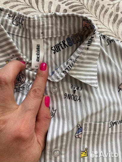 Рубашка для девочки 128