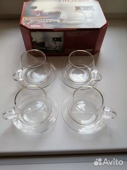 Чайная пара стекло Чехия