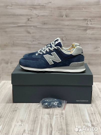 Кроссовки new balance 574 темно синие