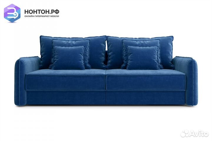 Диван тик-так Антей 3-х местный темно-синий