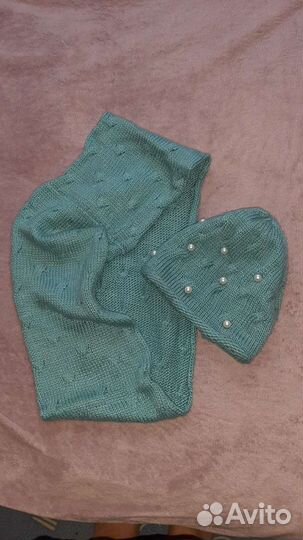 Комплект шапка и снуд женский