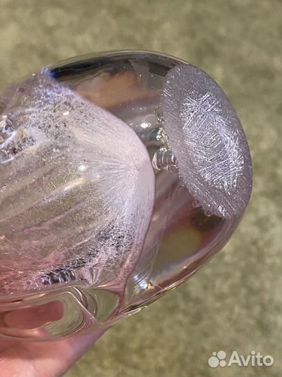 Ваза стиляга Чехословакия цветное стекло