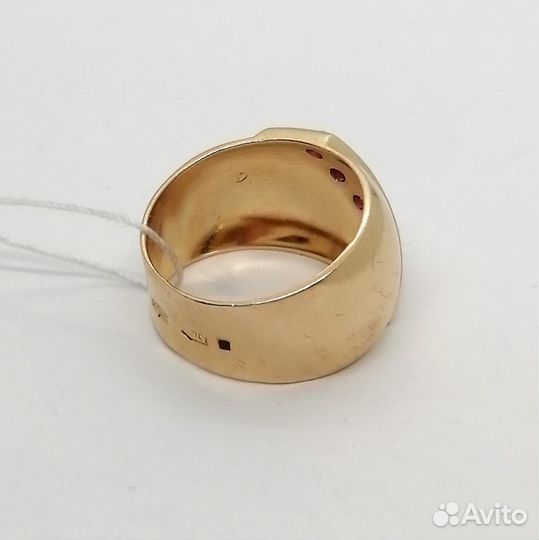 Кольцо / размер 17 / 5,81г / Золото583 / фианиты круглые