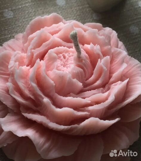 Молд Роза Пион для мыла, шоколада, свечей Форма