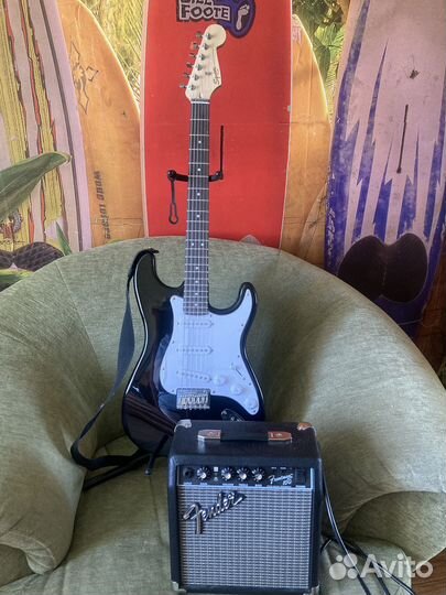 Электрогитара fender squier MM Stratocaster Black