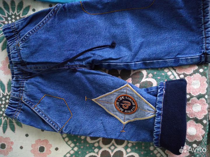 Утепленные брюки для мальчика 86-92, (пара)