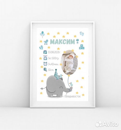 Метрика для новорожденных