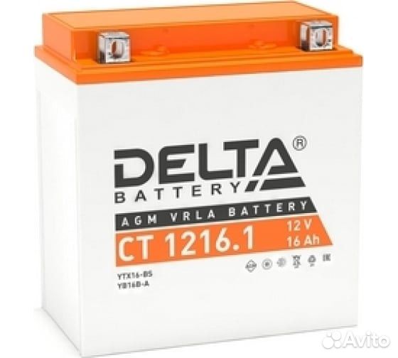 Акб (12V/16Ah/230A) delta CT 1216.1