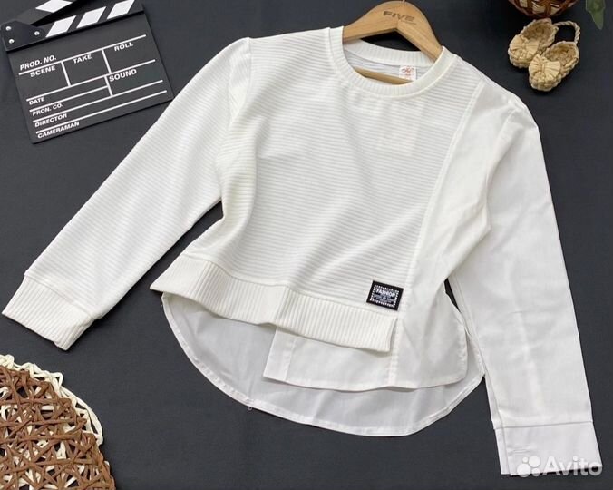 Школьная блузка для девочки, 128-152