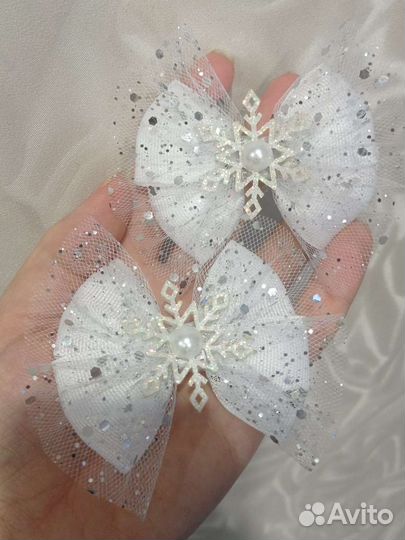 Бантики снежинки