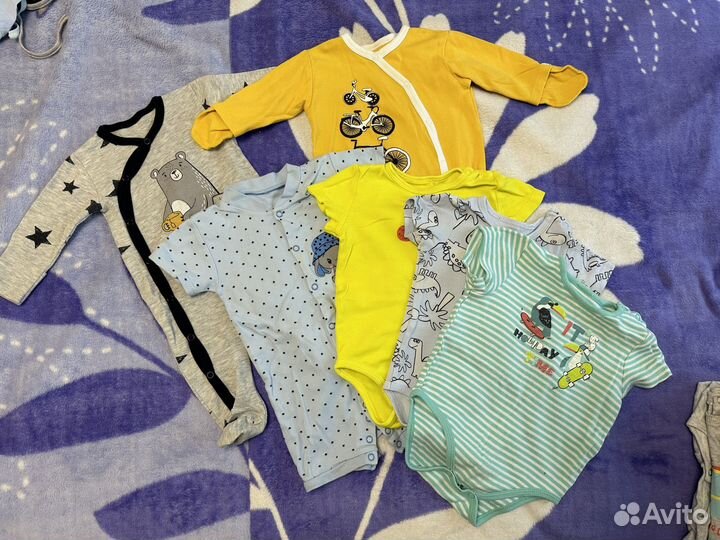 Детские вещи пакетом от 0 до года для мальчика