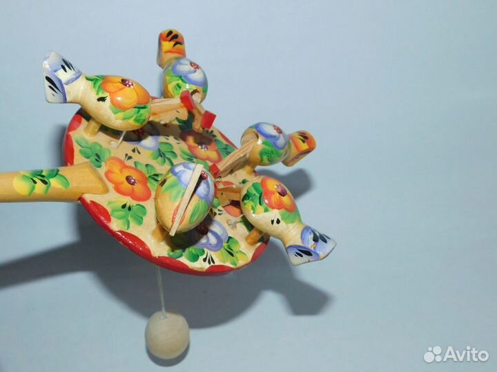 Куры авторские Богородская игрушка дерево