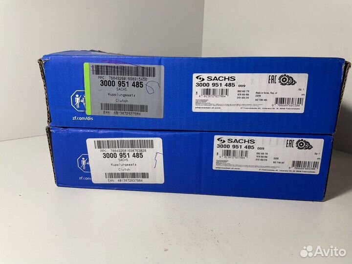 Комплект сцепления sachs 3000 951 485 Kia