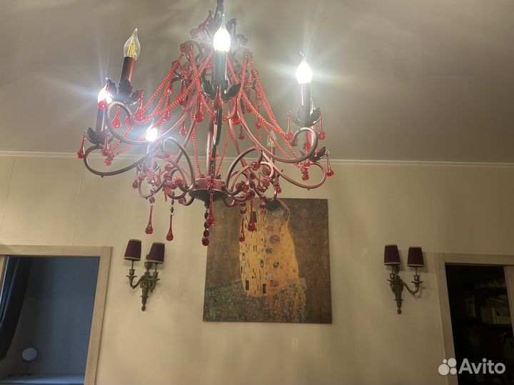 Люстра потолочная подвесная бу