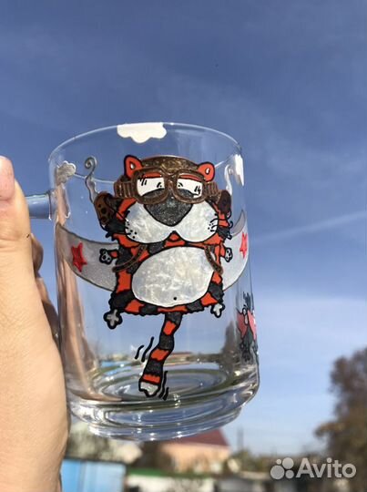 Кружка ручной росписи тигр