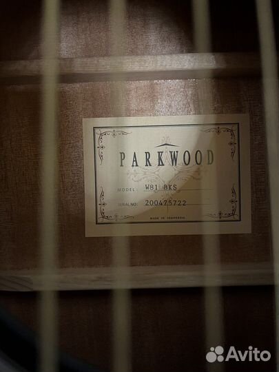 Гитара аккустическая parkwood W81-BKS