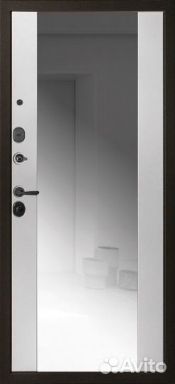 Дверь входная металлическая с зеркалом мх53
