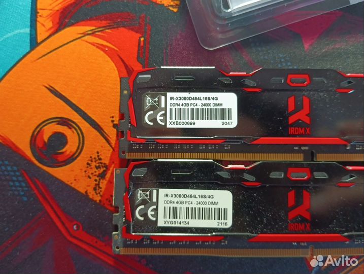 Оперативная память ddr4 8gb (2x4gb) goodram 2400