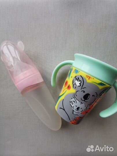 Ложка для прикорма и поильник непроливайка