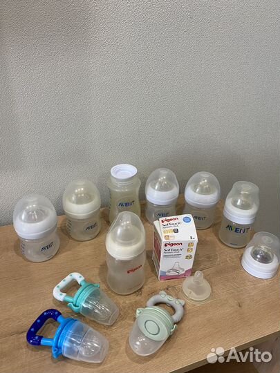 Бутылочки avent и pigeon (ниблеры в подарок)