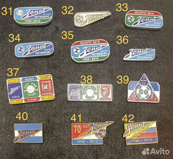 Коллекция значков Зенит
