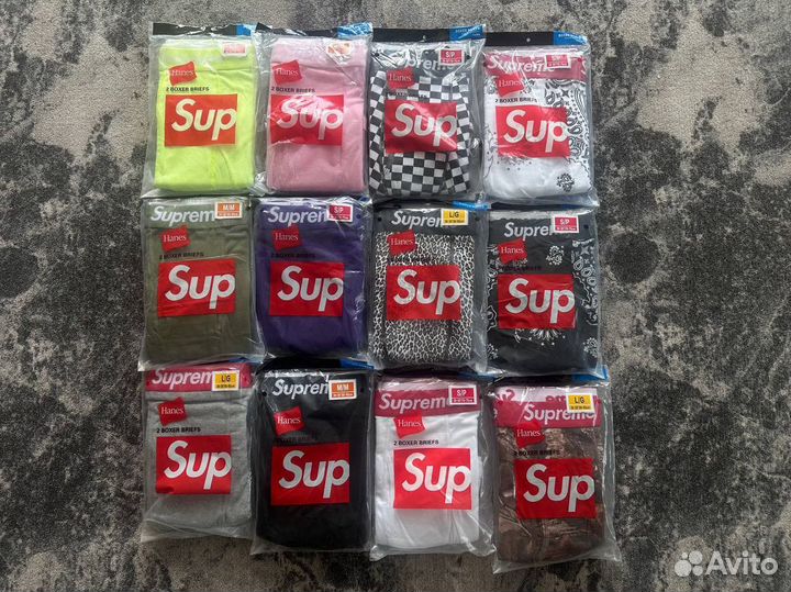 Трусы Supreme Boxer Briefs x Hanes