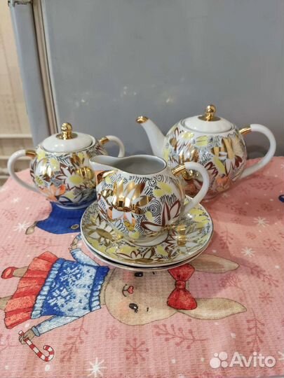 Сервиз чайный лфз Золотая ромашка СССР