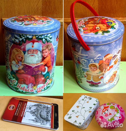 Коробки футляры жестяные (много)