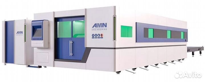 Оборудование лазерной резки металла с чпу AMN/2560 со сменным столом и защитной кабиной