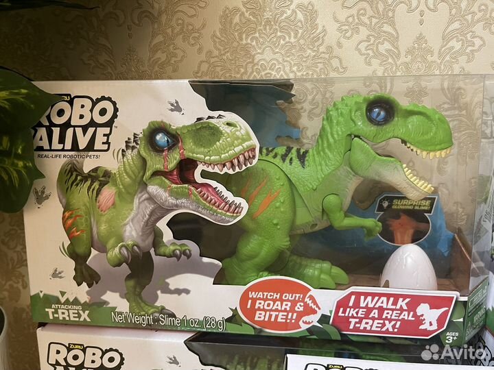 Игрушка робо-динозавр детская на батарейках новая